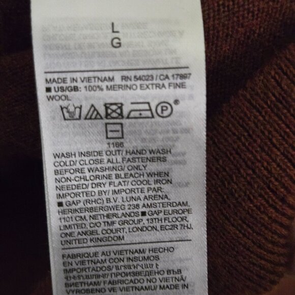 Banana Republic Merino Wool 1/2 Zip Sweater 2024 Mock Neck Size L - Picture 6 of 7